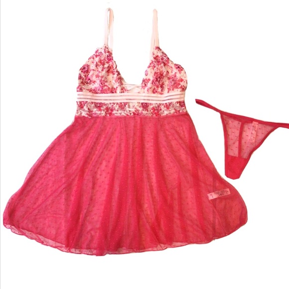French Affair Azalea Babydoll Nightie & Panty Set - Picture 4 of 9